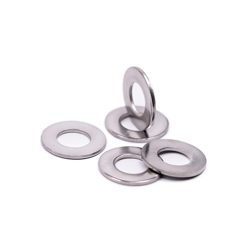 EASTLO 1/4" Stainless Steel Flat Washer (0.28" ID, 0.63" OD), 304 Stainless Steel 18-8, Bright Finish, Pack of 100 - Image 1